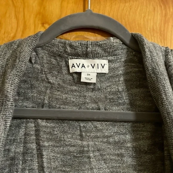 Ava & Viv Open Front Cardigan 3X - Picture 3 of 5